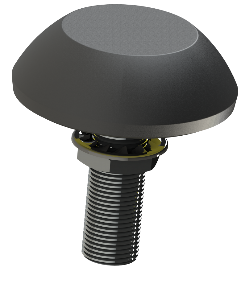 Low-Profile Active 5 V GNSS Mobile Antenna for roof mounting, black