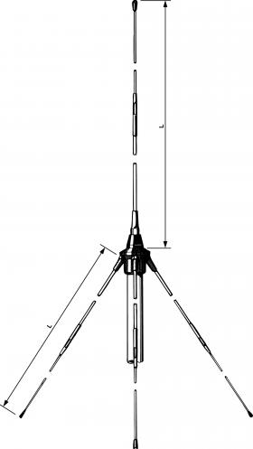 GP 27 26,5 - 27,5 MHz  Ground Plane Antenna