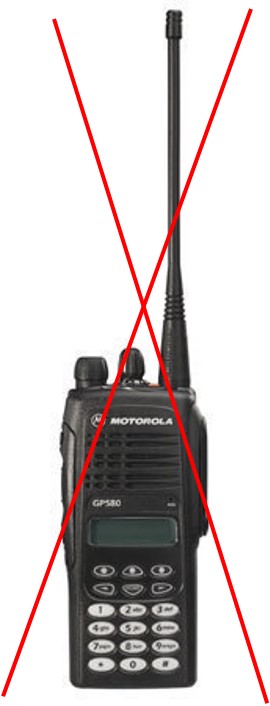 GP580 UHF 403-470Mhz, Smartzone, 16 kanaler, PL , 5 tone, VOX, (20/25K)